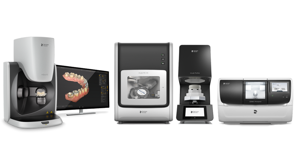 Equipo de laboratorio dental propio: escáner, fresadoras y hornos CAD/CAM